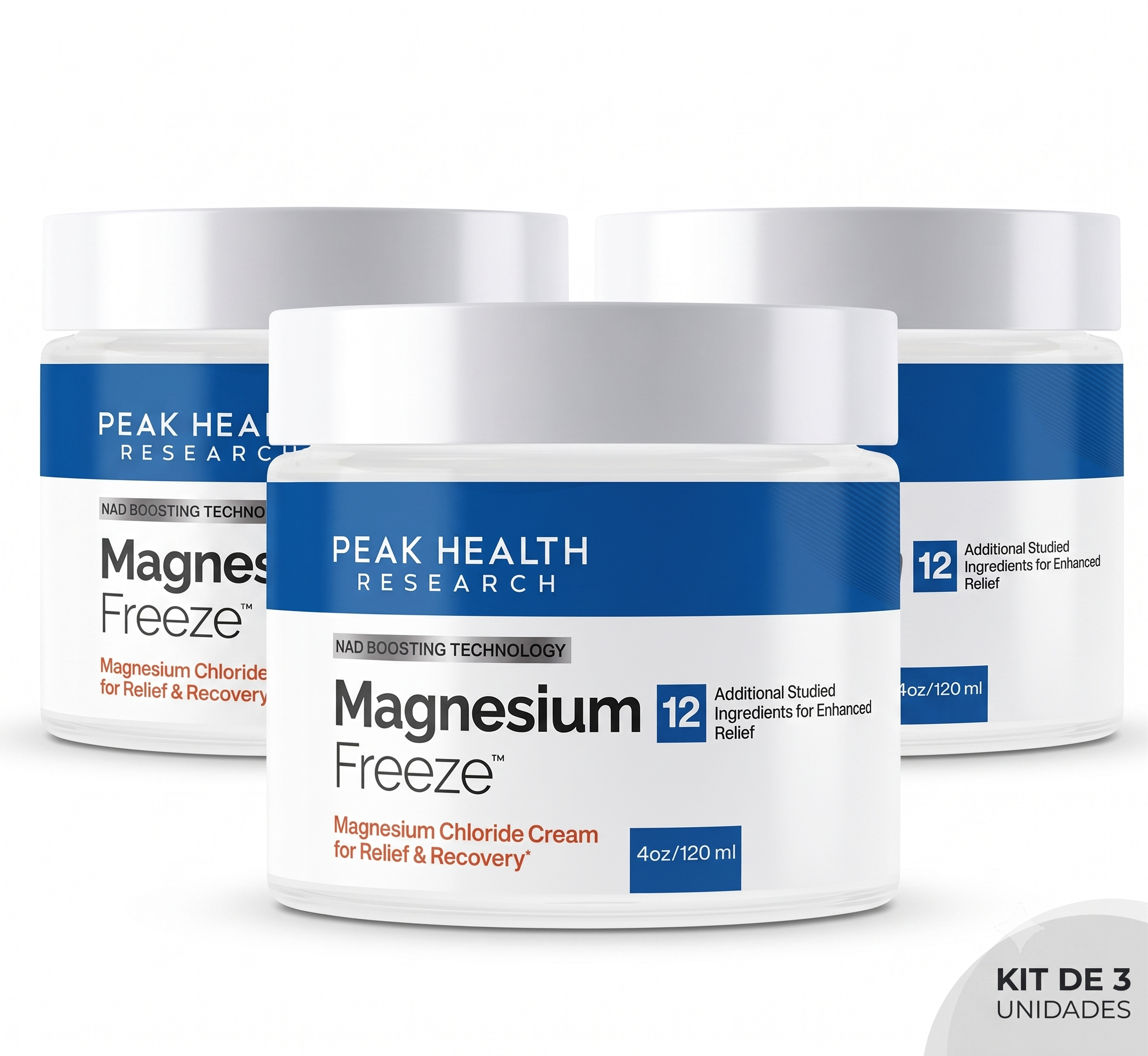 Lot de 3 pots de Magnésium Super Freeze de 120 ml