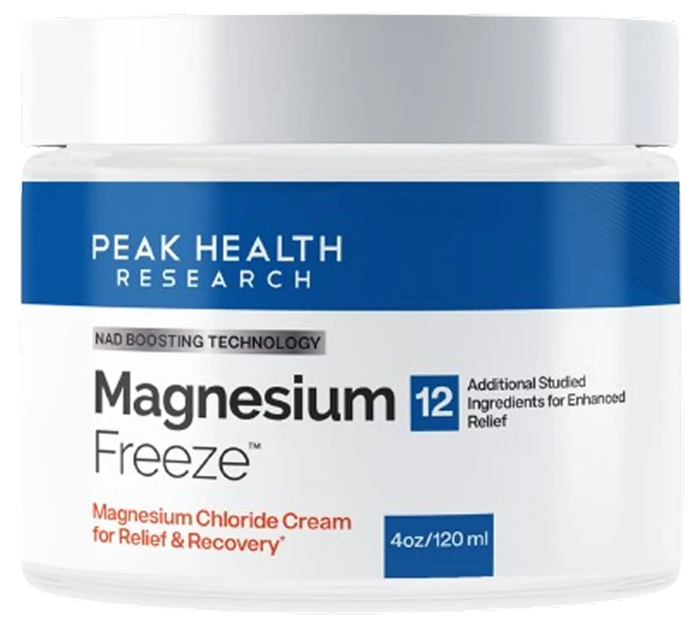 Pot de Magnésium Super Freeze, crème au chlorure de magnésium de 120 ml