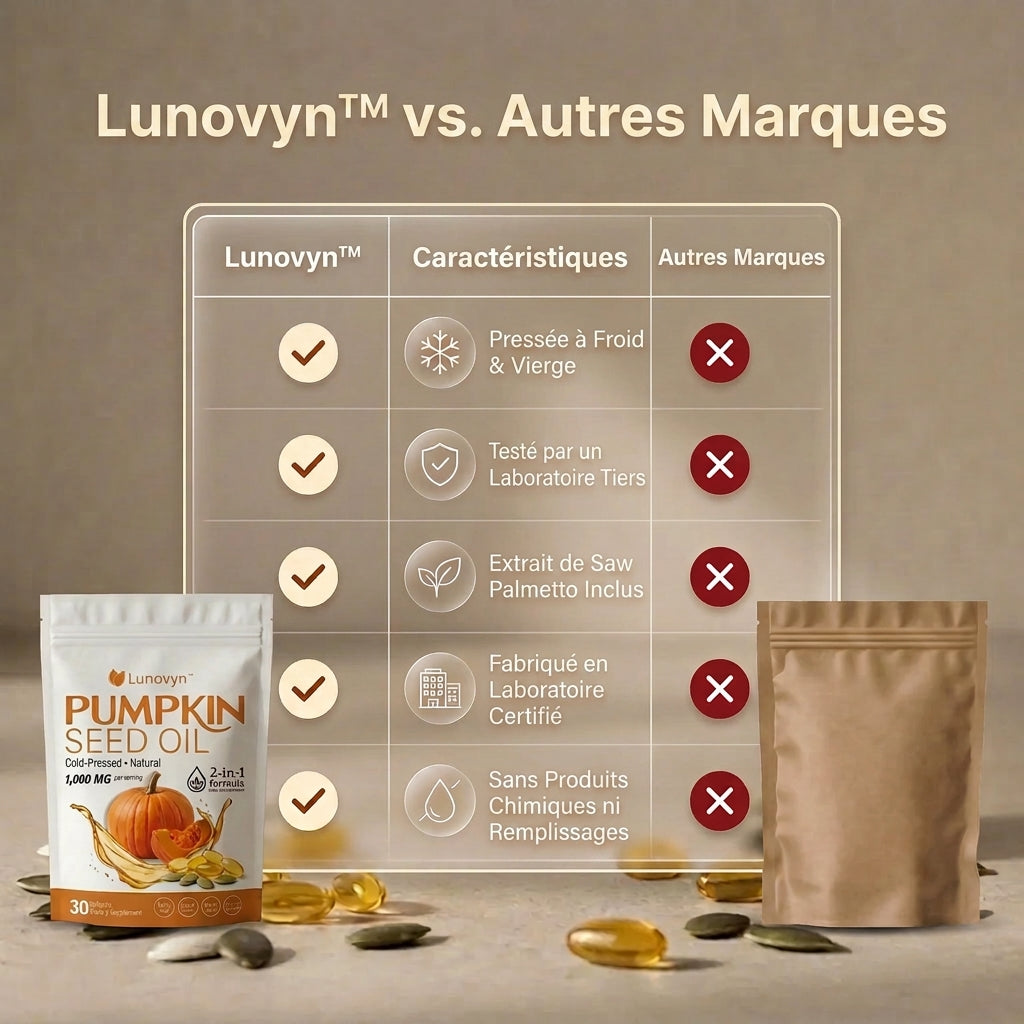 Lunovyn vs Autres Marques - Tableau Comparatif de Pureté